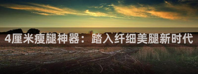 尊龙凯时网站是什么地方人开的：4厘米瘦腿神器：踏入纤
