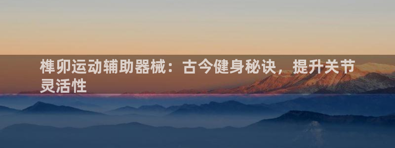尊龙凯时 - 人生就是搏手机登录：榫卯运动辅助器械：