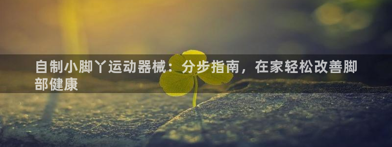 尊龙网站手机下载：自制小脚丫运动器械：分步指南，在家
