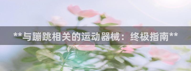 尊龙凯时网站赌愽是真的吗：**与蹦跳相关的运动器械：