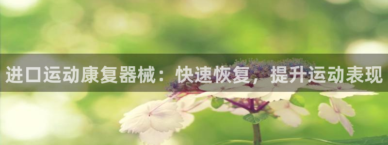 凯时官网：进口运动康复器械：快速恢复，提升运动表现