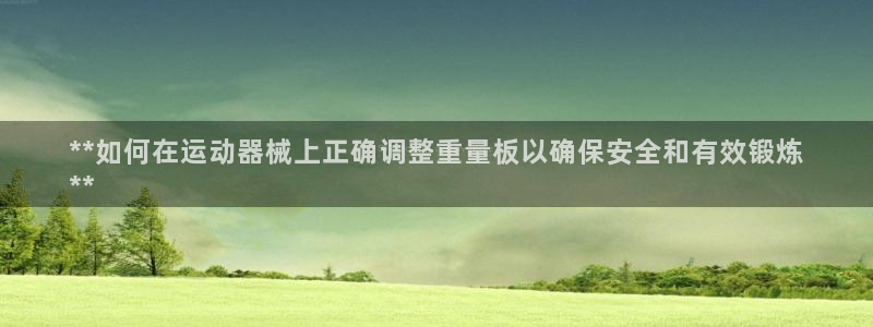 尊龙目前照片：**如何在运动器械上正确调整重量板以确