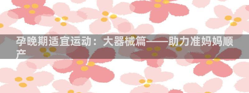 尊龙凯时白家乐Abb下载：孕晚期适宜运动：大器械篇——助力准