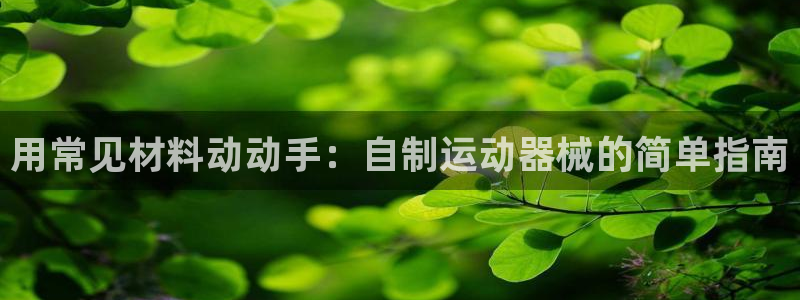 尊龙凯时 人生就是搏：用常见材料动动手：自制运动器械的简单指